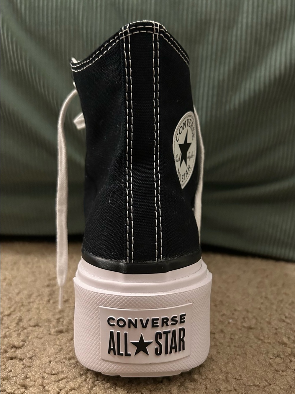 Converse Double Stack Platform High Top Sneakers Black Women’s 8 - Picture 5 of 7